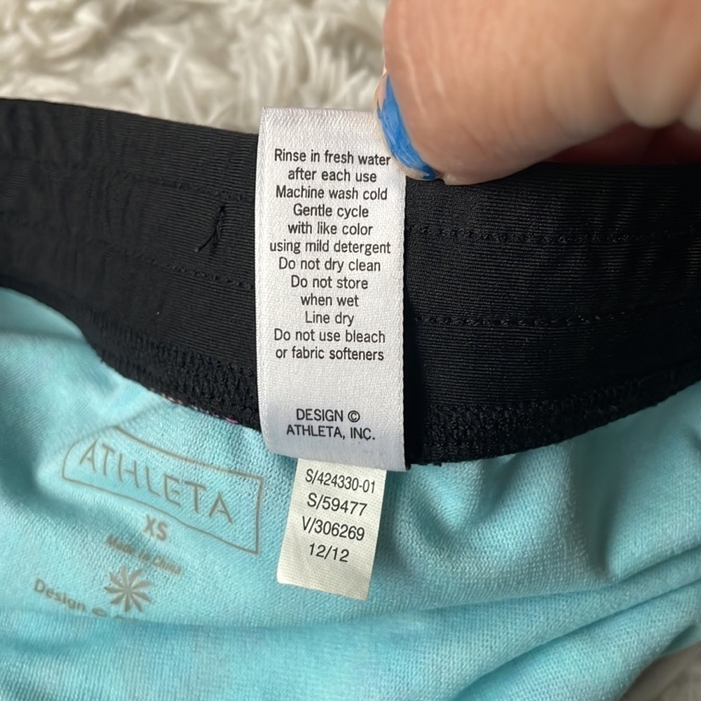 Athleta Printed Drawstring Swim Bikini Bottom Size XS - Picture 4 of 4